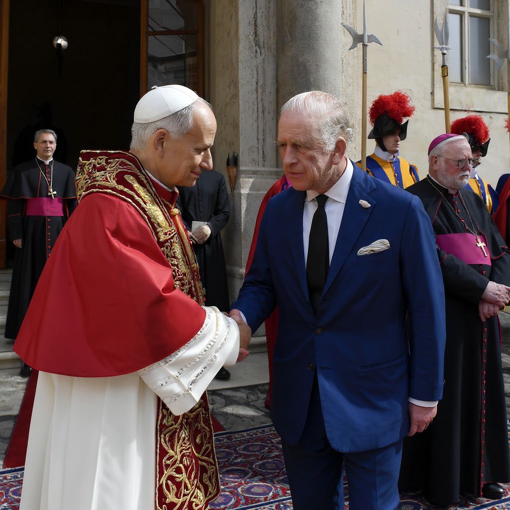 Transformed: Król Karol III uczestniczy w ekumenicznej zdradzie z antypapieżem w Watykanie