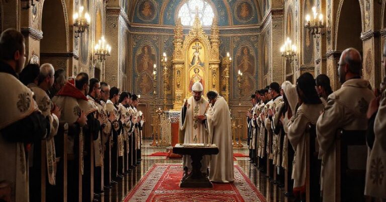 Wewnątrz greckokatolickiej świątyni podczas Triduum Paschalnego - liturgia z elementami odchylającymi się od katolickiej doktryny