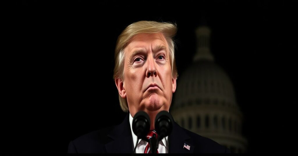 Obraz przedstawiający Donalda Trumpa podczas przemówienia Stanu Unii, bez odniesienia do Chrystusa Króla