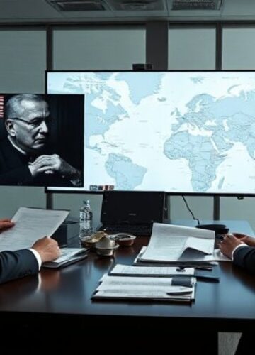 Katolicka perspektywa na bezpieczeństwo narodowe Premier Donald Tusk w biurze podczas negocjacji z amerykańskimi urzędnikami wojskowymi na temat stacjonowania wojsk amerykańskich w Polsce