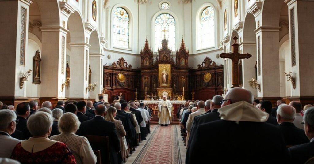Ceremonia nadawania tytułu bazyliki mniejszej kościołowi św. Marii Magdaleny w Tychach przez uzurpatora Leona XIV i abpa Andrzeja Przybylskiego