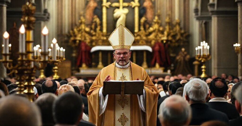 Ujście: Arcybiskup Wojciech Polak podczas homilii w nowym sanktuarium Krwi Chrystusa