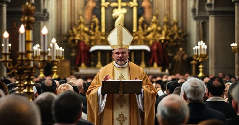 Ujście: Arcybiskup Wojciech Polak podczas homilii w nowym sanktuarium Krwi Chrystusa