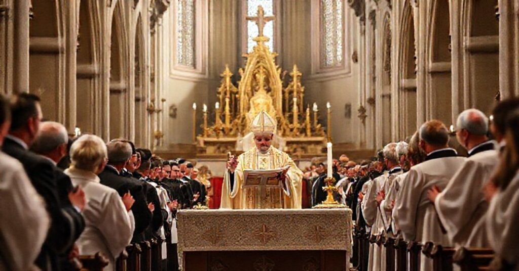 Uroczystość w poznańskiej katedrze z udziałem "arcybiskupa" Zbigniewa Zielińskiego, przedstawicieli władz i ubogich.