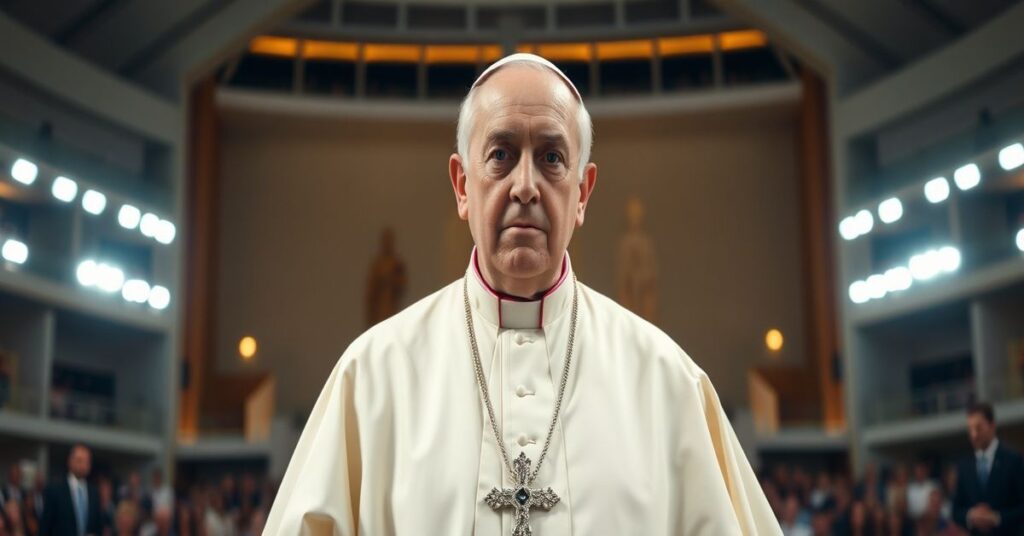 Uzurpator Leo XIV (Robert Prevost) podczas wizyty w Monako, symbolizującej pustkę modernistyczną w obrządku katolickim