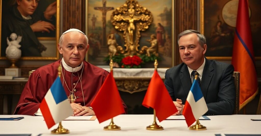 Portret uzurpatora Roberta Prevosta pod fałszywym tytułem „Leo XIV” z prezydentem Czech Petr Pavlem w Watykanie