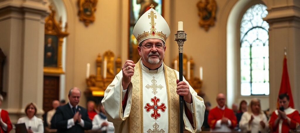 Uzurpator Leon XIV podczas przeredzenia Modylitwy Anioł Pański - zdjęcie prezentujące apostazję nowoczesnej katolicyzmu