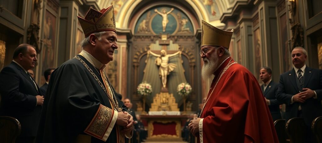 Uzurpator Leon XIV i katolikos Aram I podczas ekumenicznej audiencji w Watykanie - symbol herezji i zdrady wiary