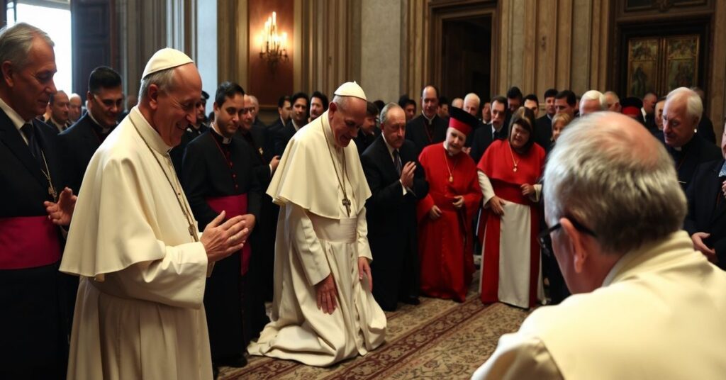 Uzurpator Leon XIV podczas audiencji z organizacją Courage International w Watykanie