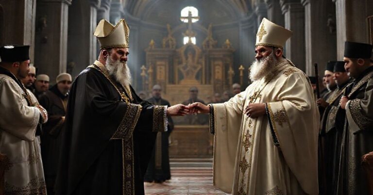 Uzurpator 'Leon XIV' i patriarcha Bartłomiej I podczas ekumenicznej liturgii w Stambule - zdradzone dziedzictwo Nicei.