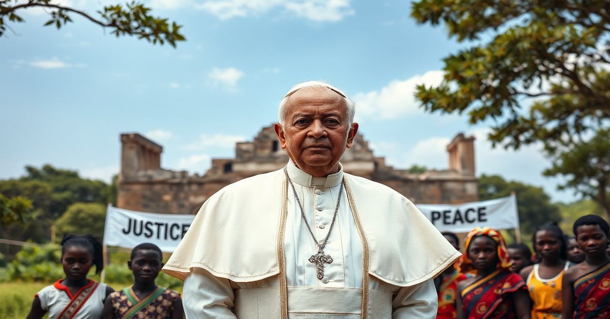 Uzurpator Leon XIV (Robert Prevost) w ruinach Hippony w Kamerunie podczas synkretycznej wizyty apostolskiej