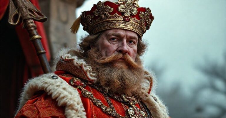 Uzurpator Leon XIV udaje modlitwę przed ołtarzem z hostią; w tle płacząca matka Sewella Setzera.