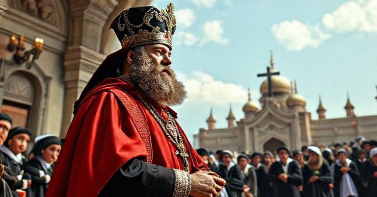 Uzurpator Watykański Leon XIV przemawia do wiernych w libańskim sanktuarium Matki Bożej Pani Libanu.