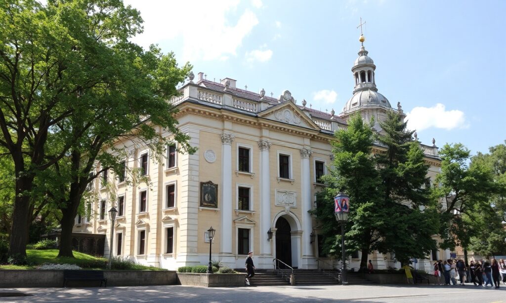 Uzurpator Leon XIV przyjmuje nagrodę od Papal Foundation w bogato zdobionej sali z masońskimi symbolami.