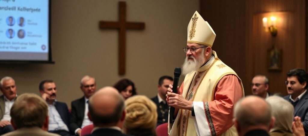 Uzurpator Leon XIV przemawia w Sali Klemencji Pałacu Apostolskiego o solidarności z muzułmanami bez Chrystusa.