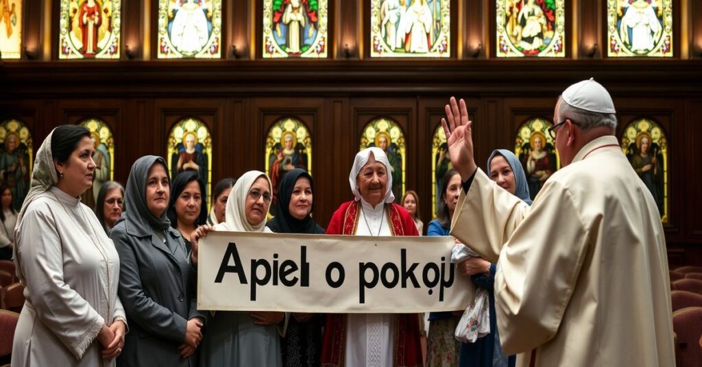 Grupa matek z Izraela, Palestyny i Ukrainy podczas audiencji u uzurpatora Leona XIV w Watykanie