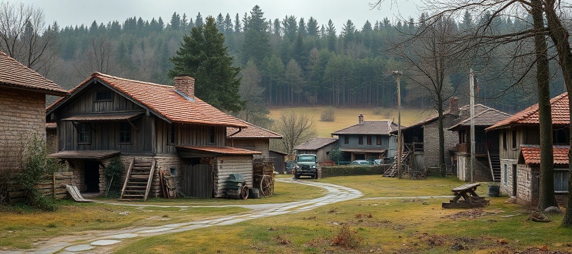 Uzurpator Leon XIV wśród ruin 'Ziemi Ognisk' Zniszczony kościół w Acerrze na tle toksycznego krajobrazu 'Terra dei Fuochi' podczas wizyty uzurpatora Leon XIV
