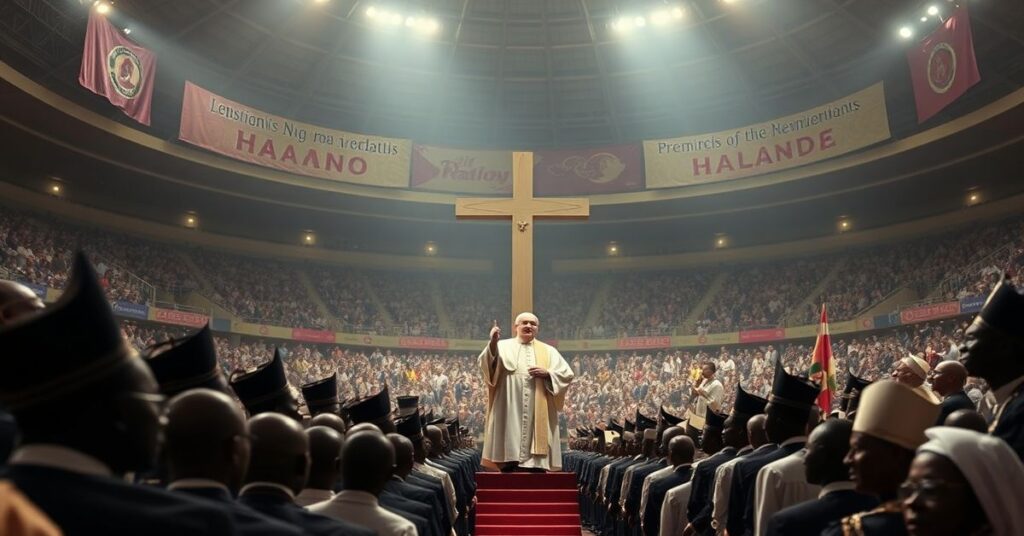 Uzurpator Leon XIV w Malabo - nowomodyfikowany 'kościół' bez sakramentów i prawdy katolickiej