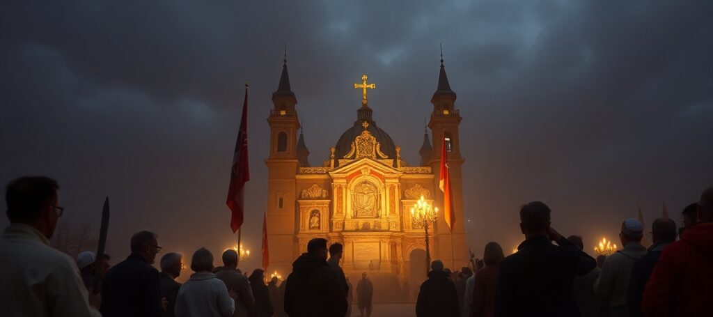 Uzurpator Leon XIV w Pompejach: modlitwa różańcowa w sanktuarium Matki Bożej Różańcowej