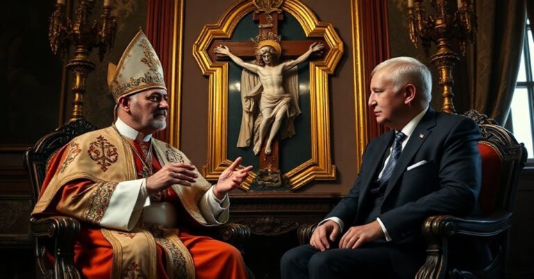 Uzurpator 'Leon XIV' i prezydent Ukrainy Wolodymyr Zełenski w Castel Gandolfo, scenografia teologicznej apostazji