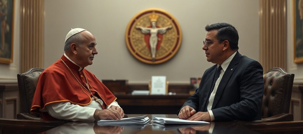Spotkanie uzurpatora Leona XIV z premierem Hiszpanii Pedro Sánchezem w Watykanie - formalna rozmowa bez treści teologicznej