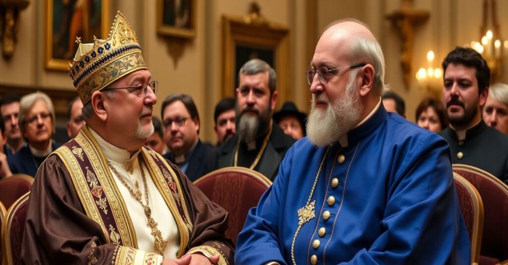 Carlo Maria Vigano przed Watykanem w 2026 roku z listem do uzurpatora 'Leona XIV'.