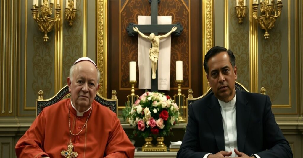 Zdjęcie przedstawiające spotkanie antypapieża Leona XIV z prezydentem Singapuru Tharmanem Shanmugaratnamem w Watykanie w 2026 roku.