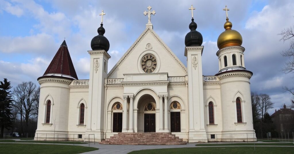 Wielki Piątek: Chrześcijanie w Ziemi Świętej modlący się przed kryżem na pustyni, otoczeni zniszczeniem i biedą.