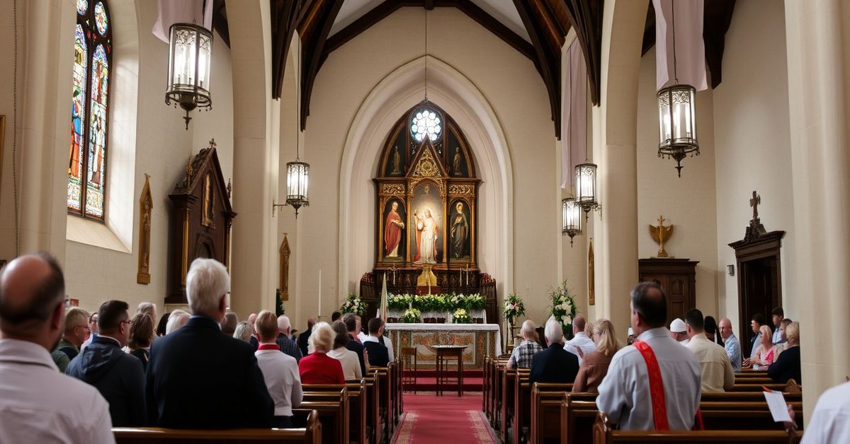 Wierny modli się w tradycyjnej kaplicy przed obrazem Matki Boskiej, symbolizując głęboki duchowy wymiar postu