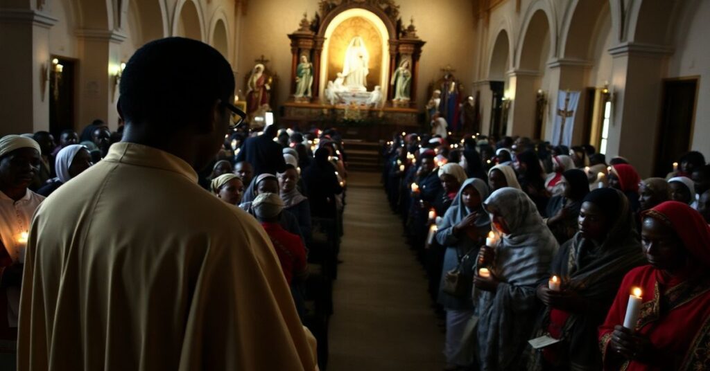 Wierni w parafii Matki Bożej Fatimskiej w Luandzie oczekują wizyty uzurpatora Leona XIV.