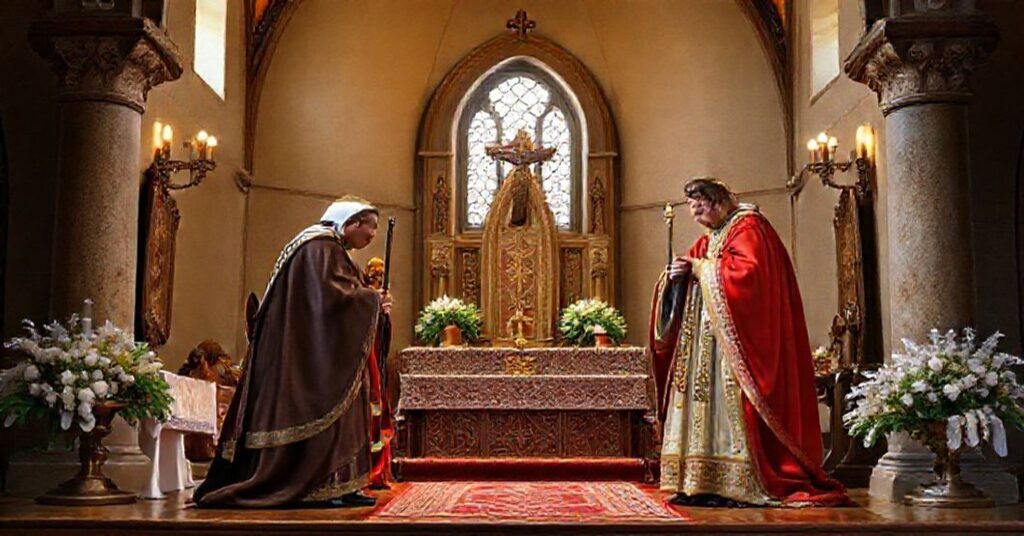 Tradycyjne przedstawienie Wniebowzięcia Najświętszej Maryi Panny w kontekście nauczania tradycyjnego Kościoła Katolickiego.