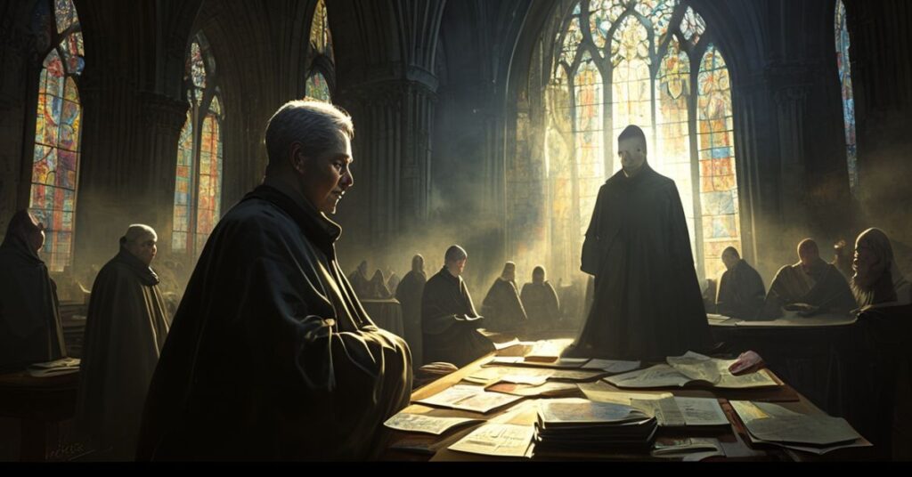 Arcybiskup Kolonii Rainer Maria Woelki w katedrze podczas synodalnego spotkania