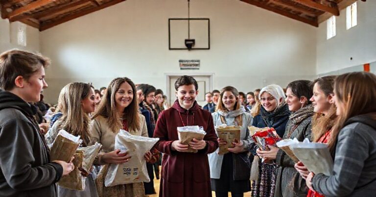 Młodzi wolontariusze KSM odwiedzają Polaków na Litwie, przekazując pomoc materialną w ramach akcji Polak z Sercem.