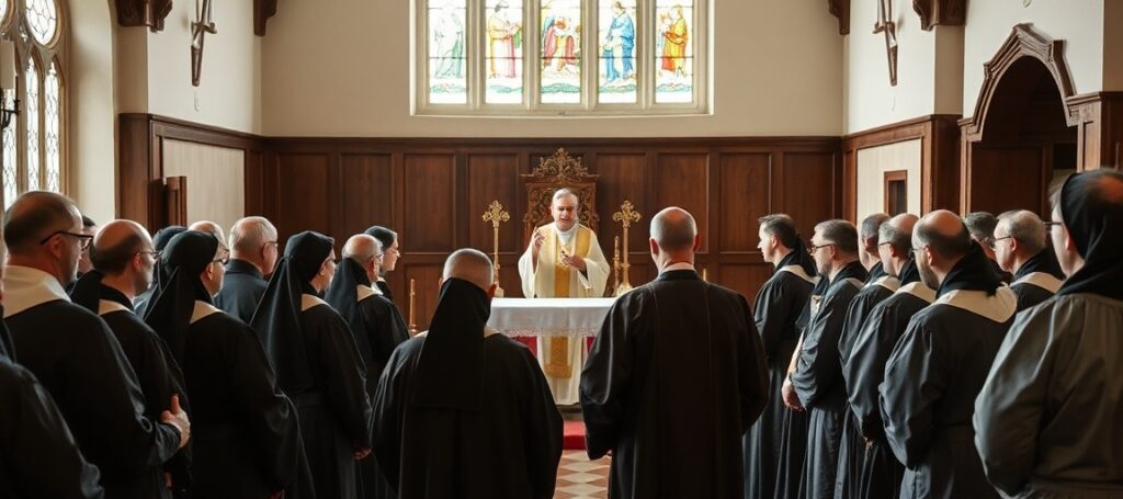 Zgromadzenie zakonników w Wadowicach podczas Mszy Świętej pod przewodnictwem abp. Antonio Guido Filipazziego