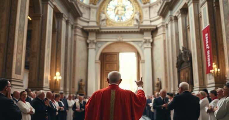 Uroczyste zamknięcie Drzwi Świętych w bazylice Santa Maria Maggiore przez pseudo-kardynała Rolanda Makrickasa podczas neomodernistycznego spektaklu Jubileuszowego