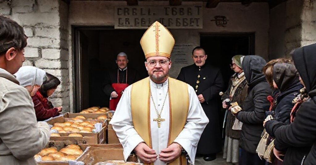 Sobór katolicki w Zaporosiu w 2025 roku: „Biskup” Jan Sobilo i fałszywy kardynał Krajewski rozdają chleb bez sakramentów w ramach humanitarnej misji