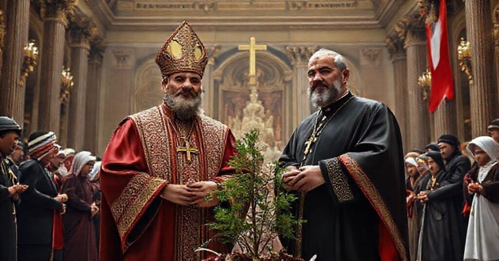 Fałszywy ekumenizm w Libanie - usurpator i prezydent wspólnie uczestniczą w synkretycznych rytuałach