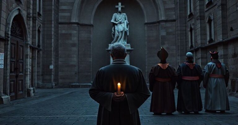 Opuśczona kościł w czasie pandemii: symbolizuje zdrady pasterzy w obliczu COVID-19.