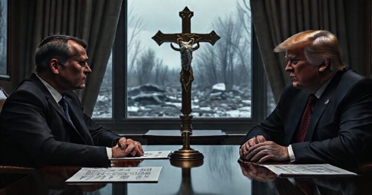 Wołodymyr Zełenski i Donald Trump dyskutują nad planem pokojowym dla Ukrainy bez odniesienia do Chrystusa Króla