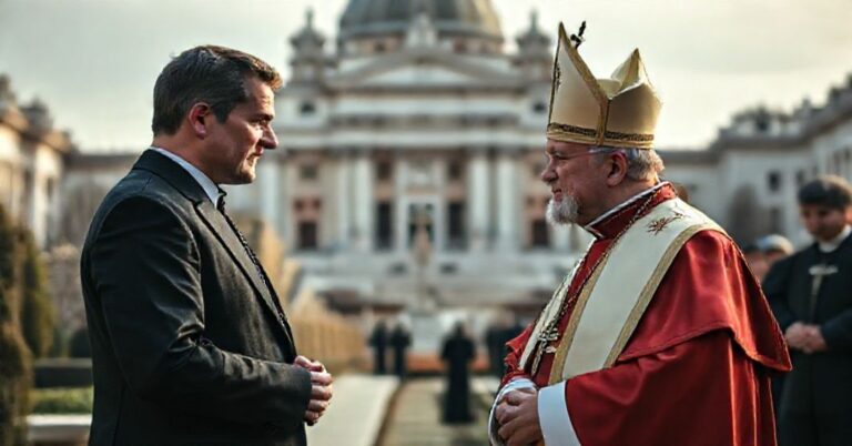 Wolodymyr Zełenski i uzurpator Papieża Leon XIV podczas spotkania w Castel Gandolfo