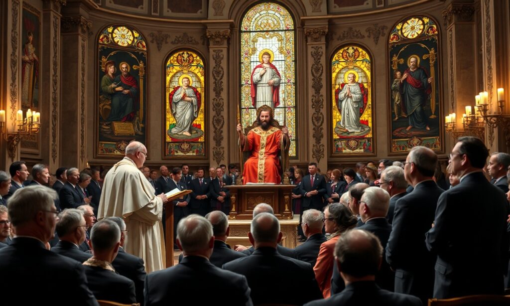 Zgromadzenie pracowników Konferencji Episkopatu Włoch w Watykanie z Leonem XIV