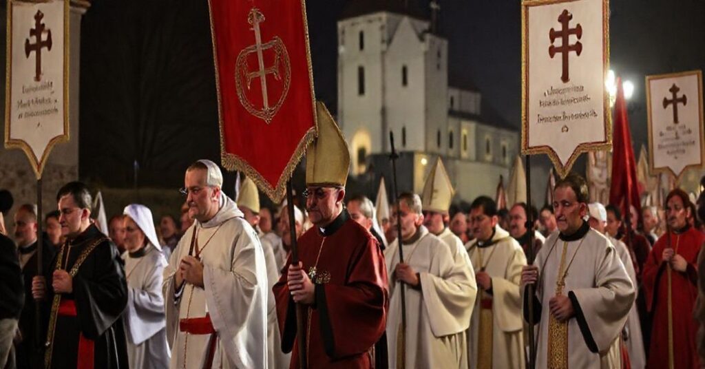 Pielgrzymka Zakonu Maltańskiego do Jasnej Góry - tradycyjne katolickie czasy.