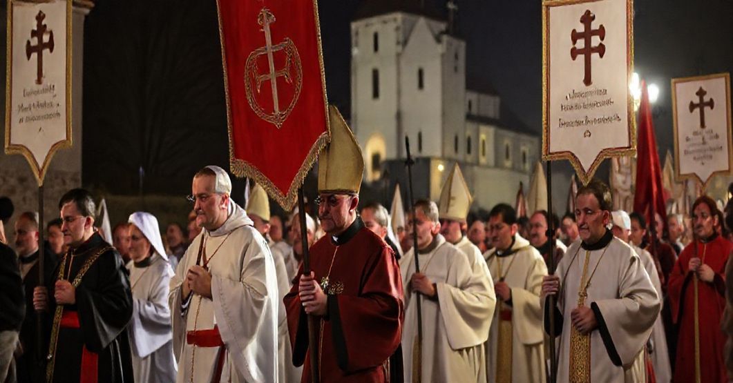 Pielgrzymka Zakonu Maltańskiego do Jasnej Góry - tradycyjne katolickie czasy.