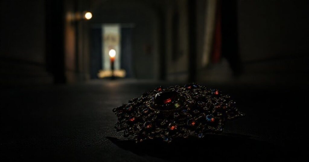 Złodziejstwo klejnotów koronnych z Luwru symbolizuje upadek Francji od Królestwa Chrystusa.